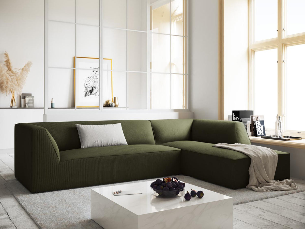 Ruby Modulares Ecksofa rechts 4 Sitzer in Green-Scala präsentiert im Onlineshop von KAQTU Design AG. L-Sofa rechts ist von Micadoni
