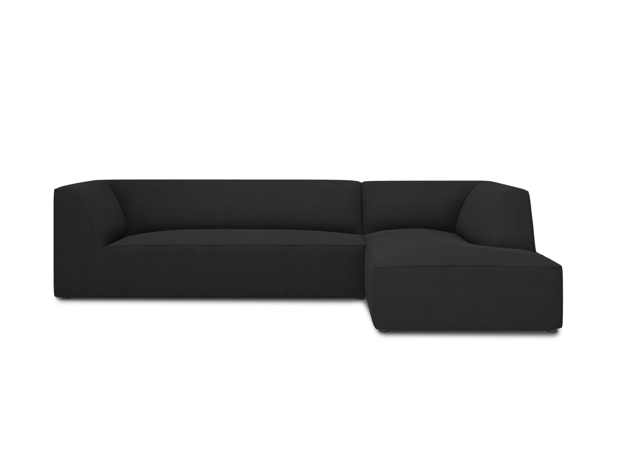 Ruby Modulares Ecksofa rechts 4 Sitzer in Black-Ottawa präsentiert im Onlineshop von KAQTU Design AG. L-Sofa rechts ist von Micadoni