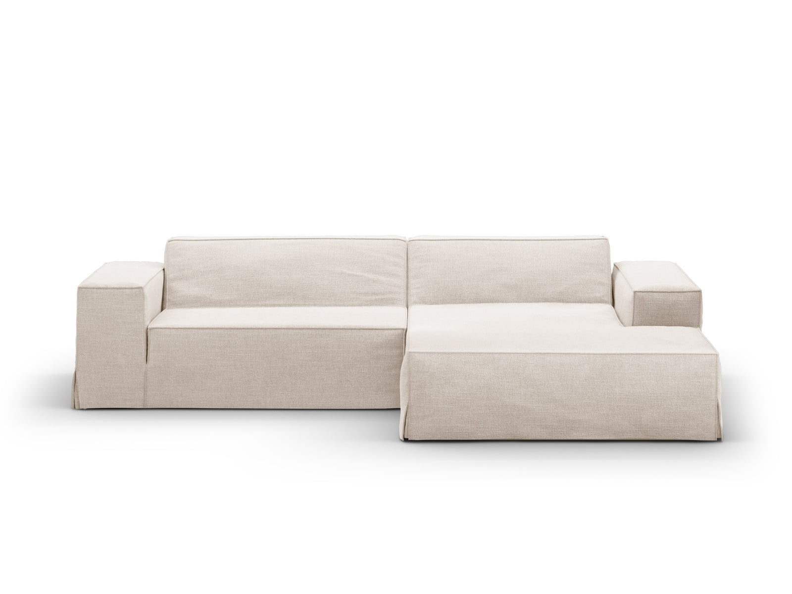 Jodie Modular Ecksofa rechts 3 Sitzer in Beige-LINS präsentiert im Onlineshop von KAQTU Design AG. Ecksofa rechts ist von Micadoni