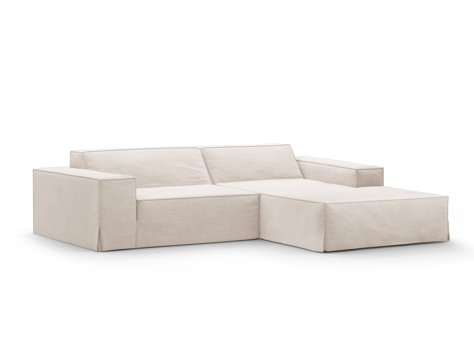 Jodie Modular Ecksofa rechts 3 Sitzer in Beige-LINS präsentiert im Onlineshop von KAQTU Design AG. Ecksofa rechts ist von Micadoni