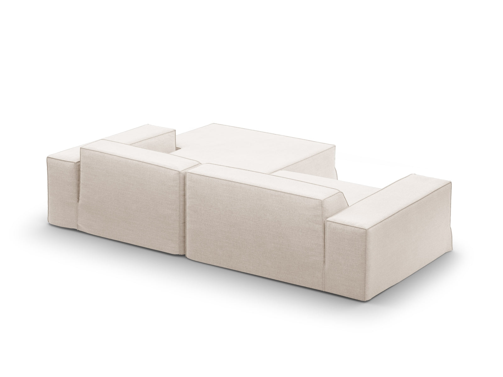Elegantes, beiges Ecksofa Jodie von Micadoni, ideal für stilvolle Wohnräume. Bietet Komfort und Anpassungsfähigkeit für jede Einrichtung.