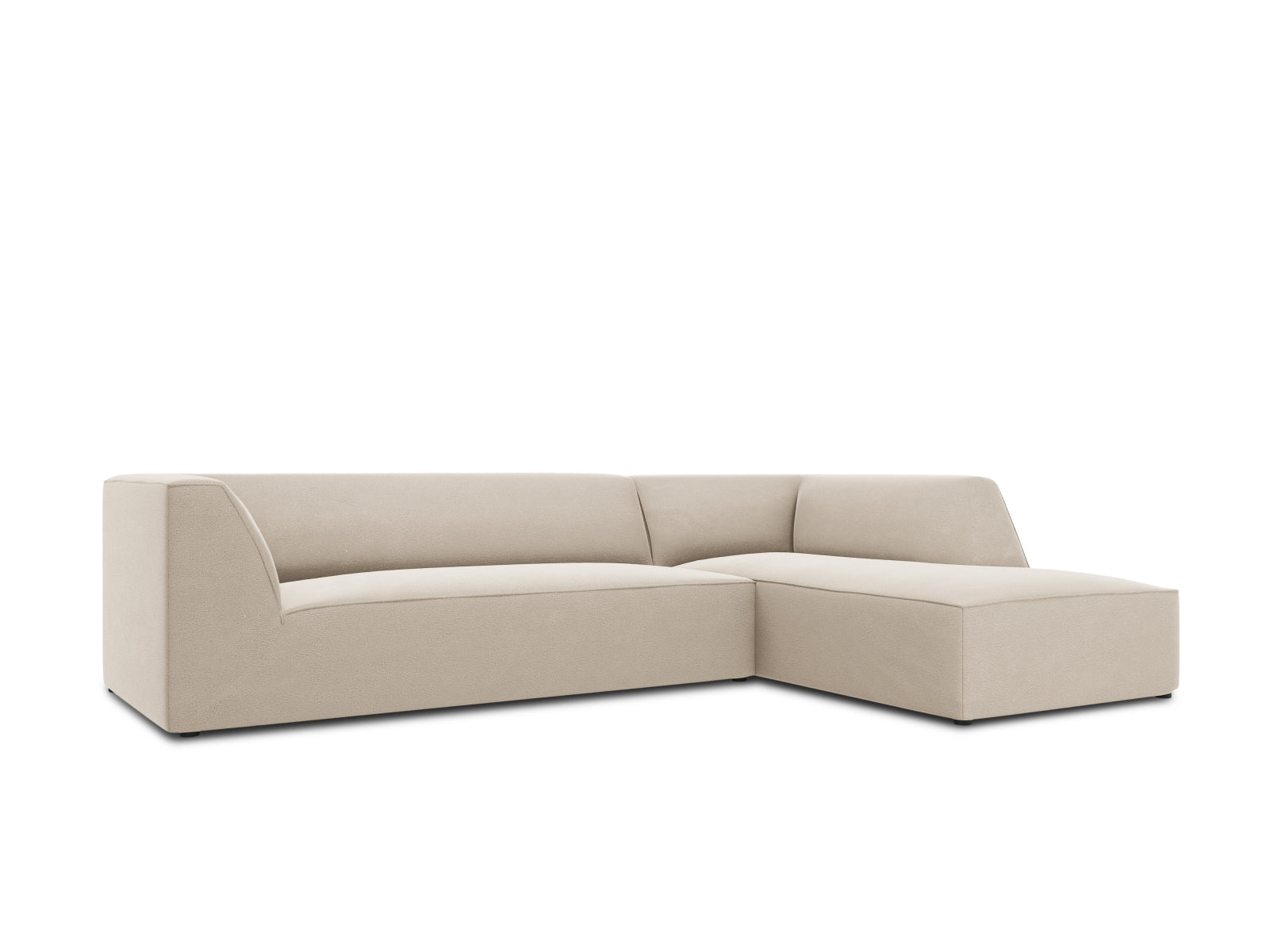 Ruby Velour modulares Ecksofa rechts 4 Sitzer in Beige präsentiert im Onlineshop von KAQTU Design AG. Ecksofa rechts ist von Micadoni
