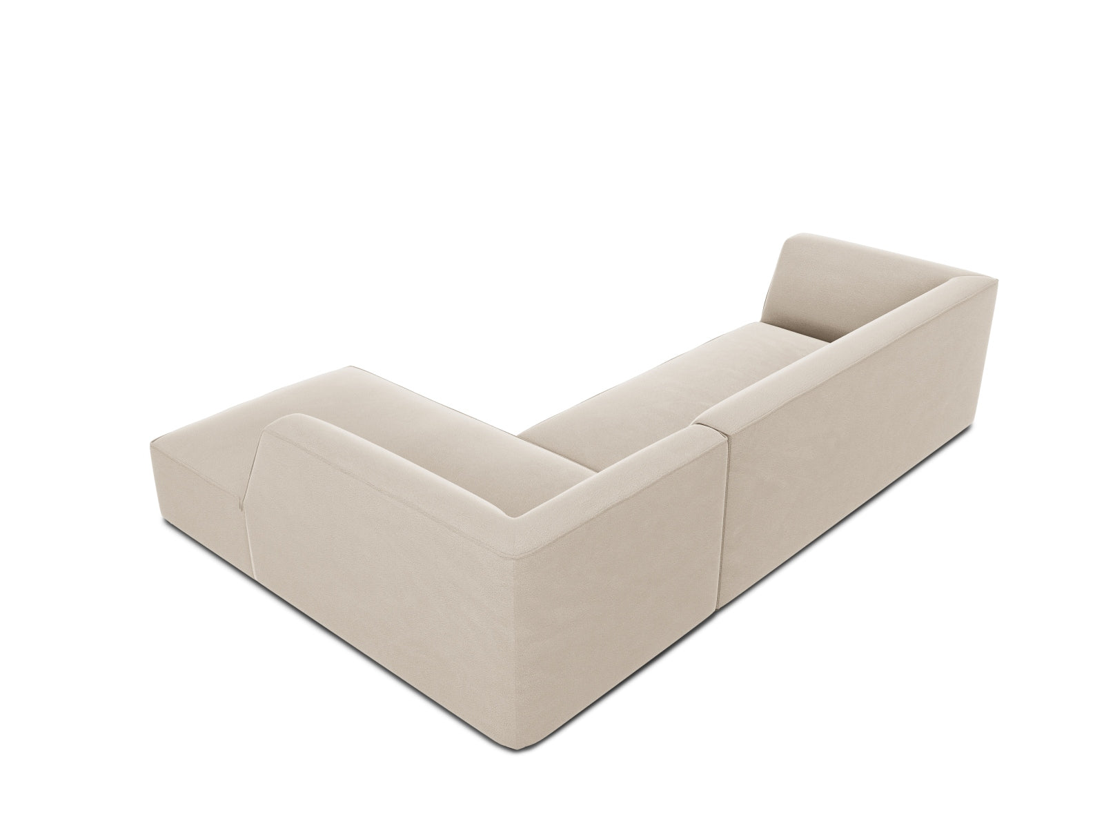 Ruby Velour modulares Ecksofa rechts 4 Sitzer in Beige präsentiert im Onlineshop von KAQTU Design AG. Ecksofa rechts ist von Micadoni