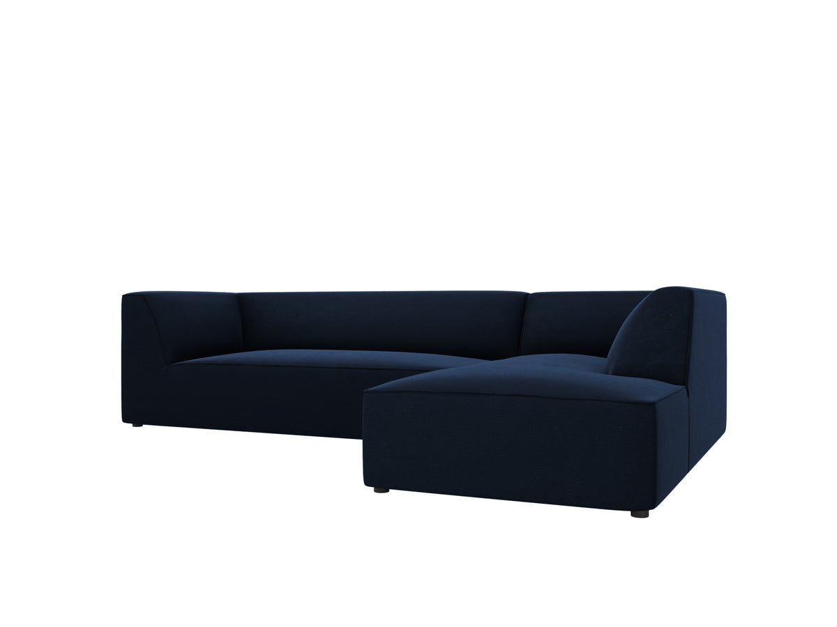 Ruby Velour modulares Ecksofa rechts 4 Sitzer in Royal Blue-Salvador präsentiert im Onlineshop von KAQTU Design AG. L-Sofa rechts ist von Micadoni