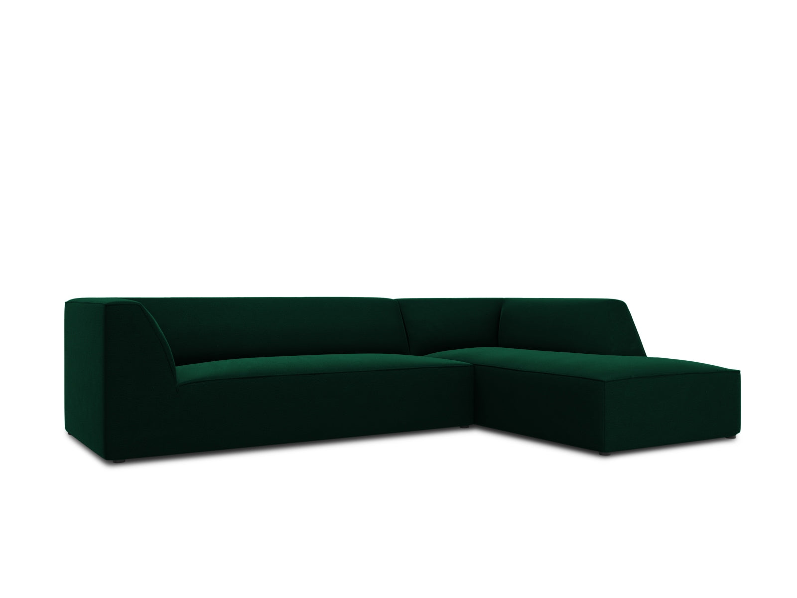 Ruby Velour modulares Ecksofa rechts 4 Sitzer in Bottle Green präsentiert im Onlineshop von KAQTU Design AG. Ecksofa rechts ist von Micadoni