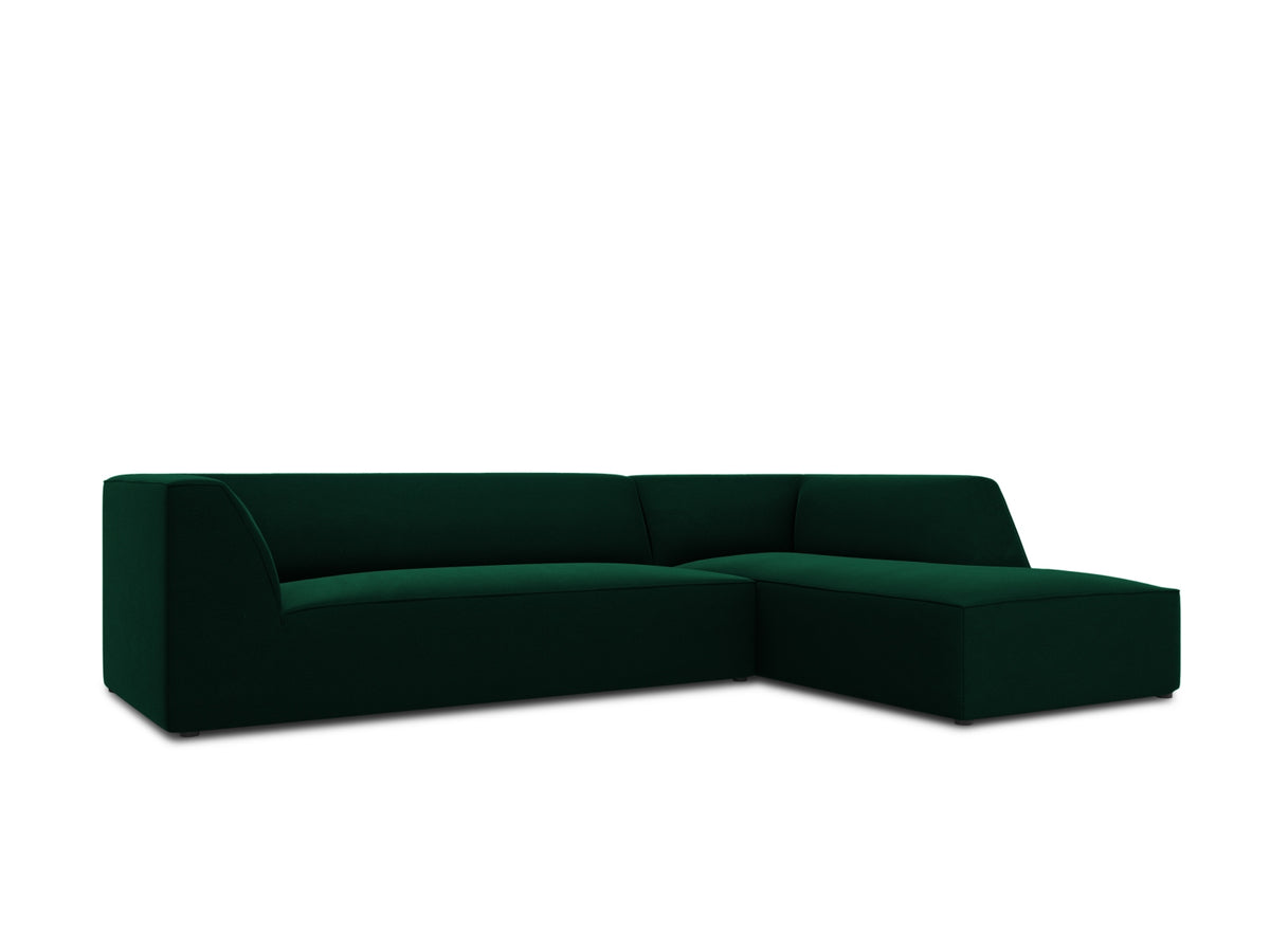 Ruby Velour modulares Ecksofa rechts 4 Sitzer in Bottle Green-Salvador präsentiert im Onlineshop von KAQTU Design AG. L-Sofa rechts ist von Micadoni