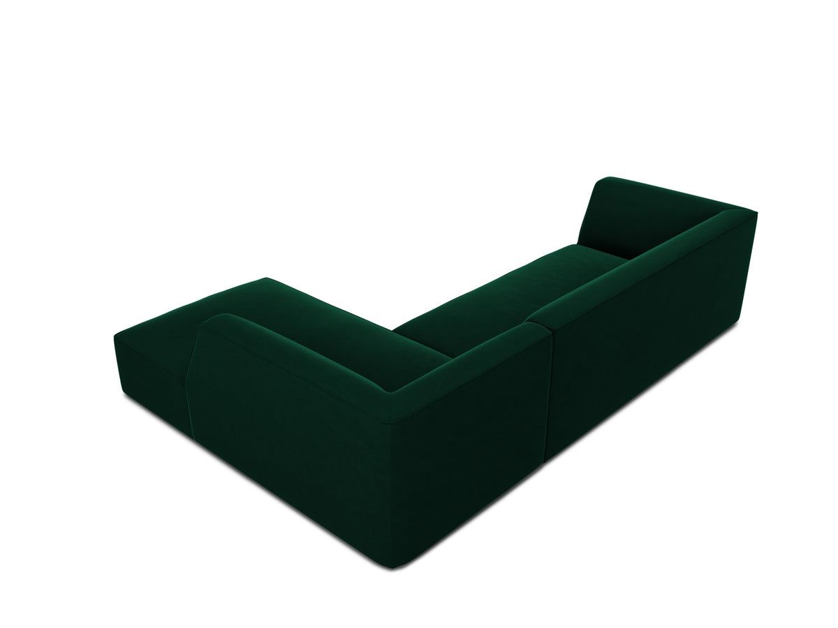 Ruby Velour modulares Ecksofa rechts 4 Sitzer in Bottle Green-Salvador präsentiert im Onlineshop von KAQTU Design AG. L-Sofa rechts ist von Micadoni