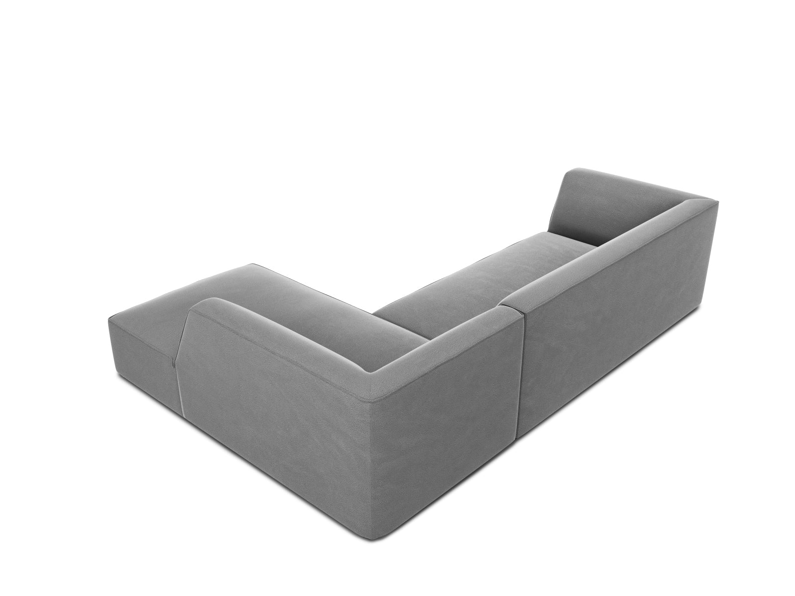Ruby Velour modulares Ecksofa rechts 4 Sitzer in Grey präsentiert im Onlineshop von KAQTU Design AG. Ecksofa rechts ist von Micadoni