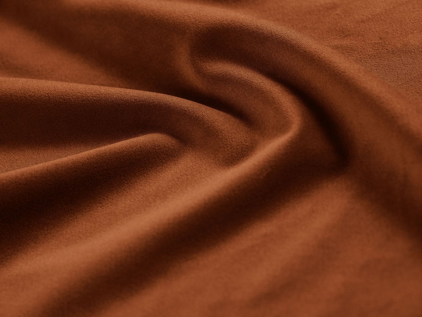 Elegantes, modulares Ecksofa Jodie in sanftem Terracotta, 3-Sitzer, ideal für stilvolle Wohnräume und gemütliche Abende.