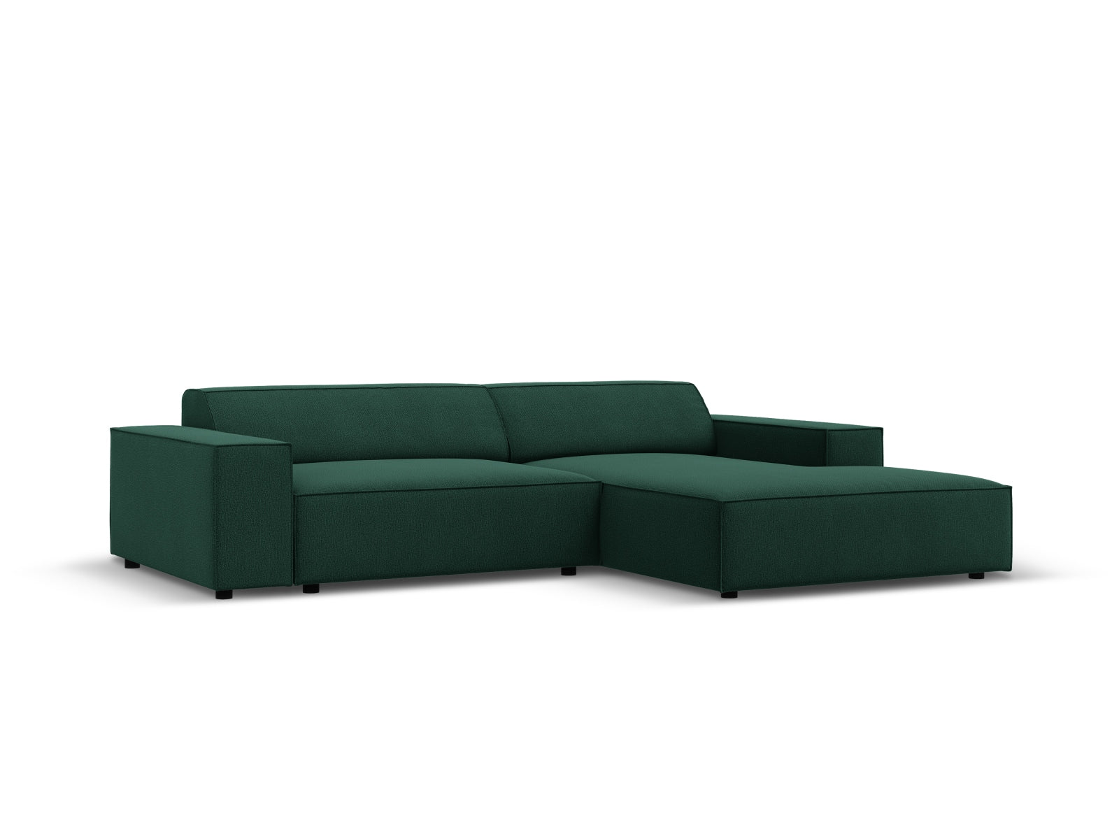 Elegantes, modulares Ecksofa Jodie in Grün, ideal für stilvolle Wohnräume. Komfortabler 3-Sitzer mit modernem Design von Micadoni.