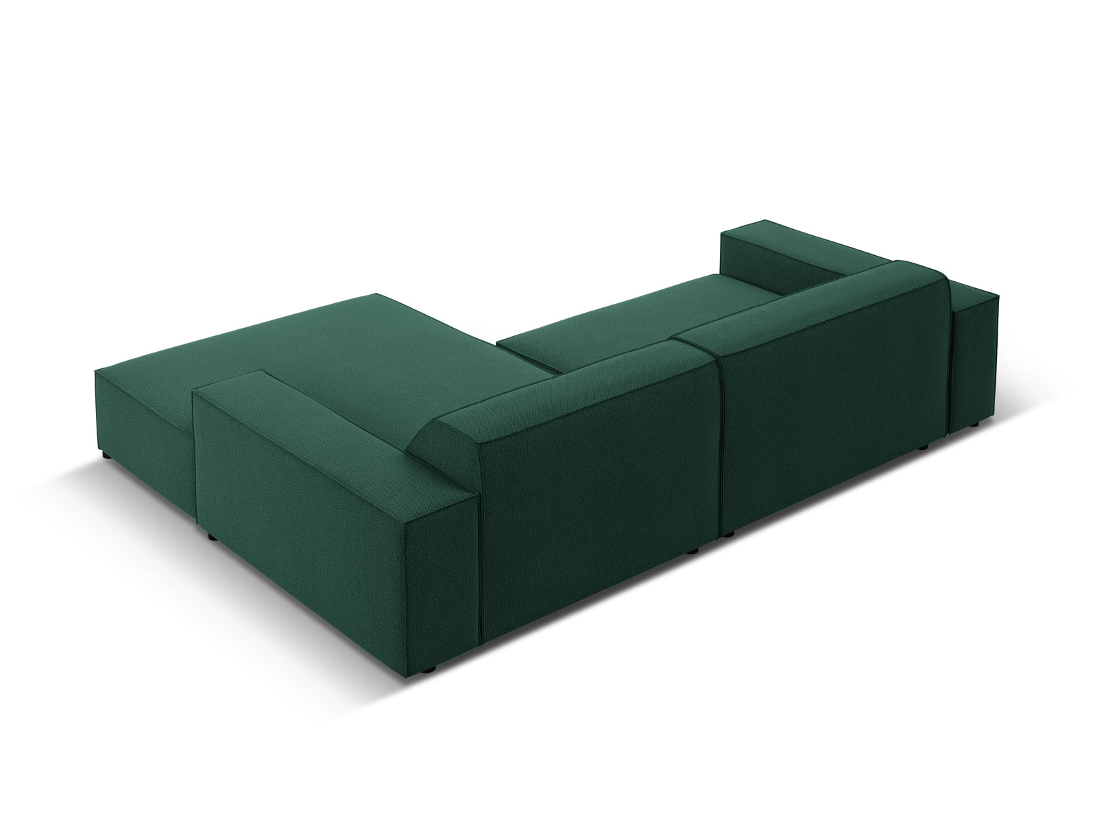 Rechtsseitiges 3-Sitzer Ecksofa Jodie in ansprechendem Grün, ideal für stilvolle und moderne Wohnkonzepte von Micadoni.