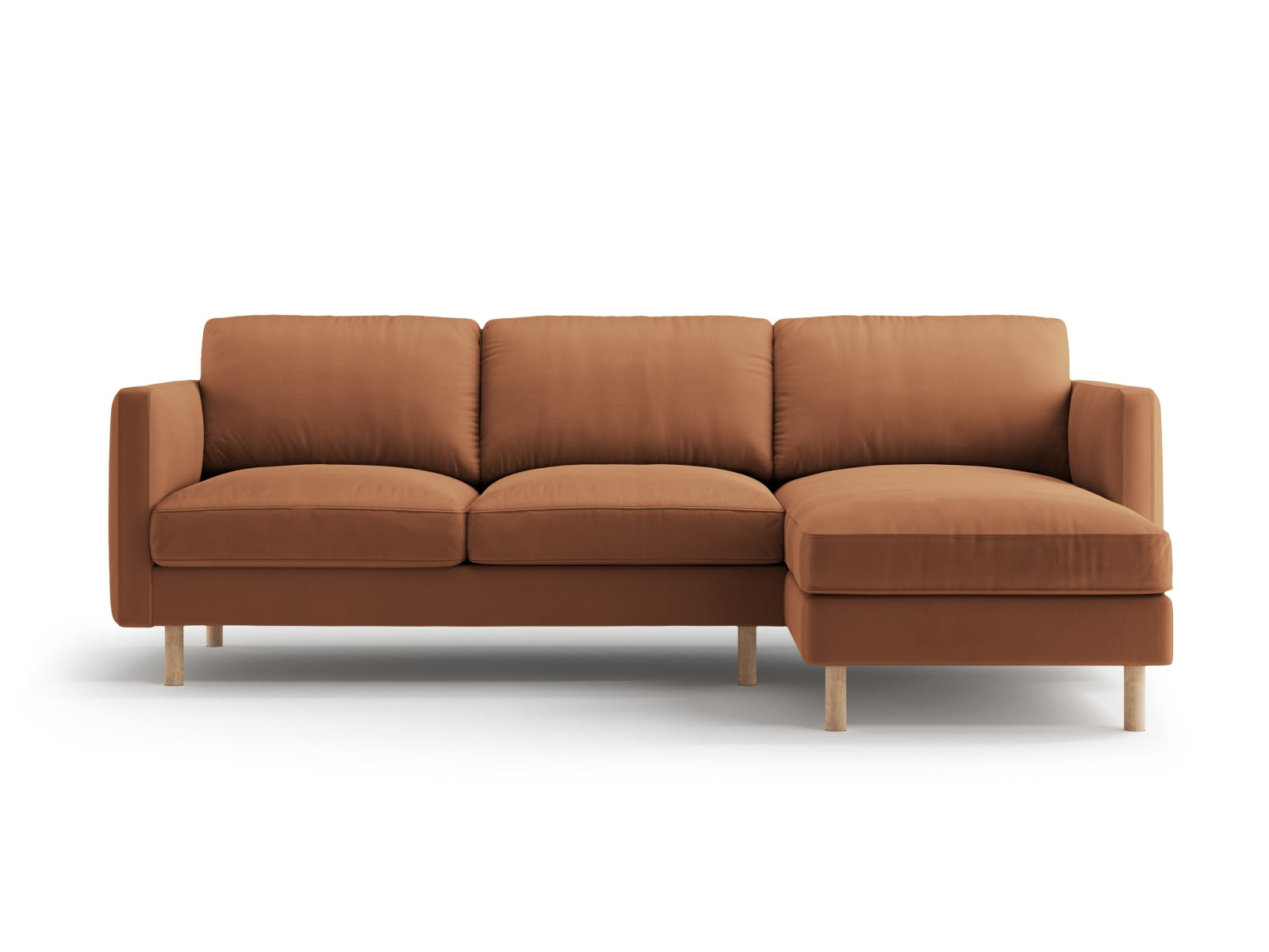 Erleben Sie das Eden Velour Ecksofa rechts von Micadoni: Stilvolles Design, luxuriöses Velours und hervorragender Komfort für Ihr Zuhause.