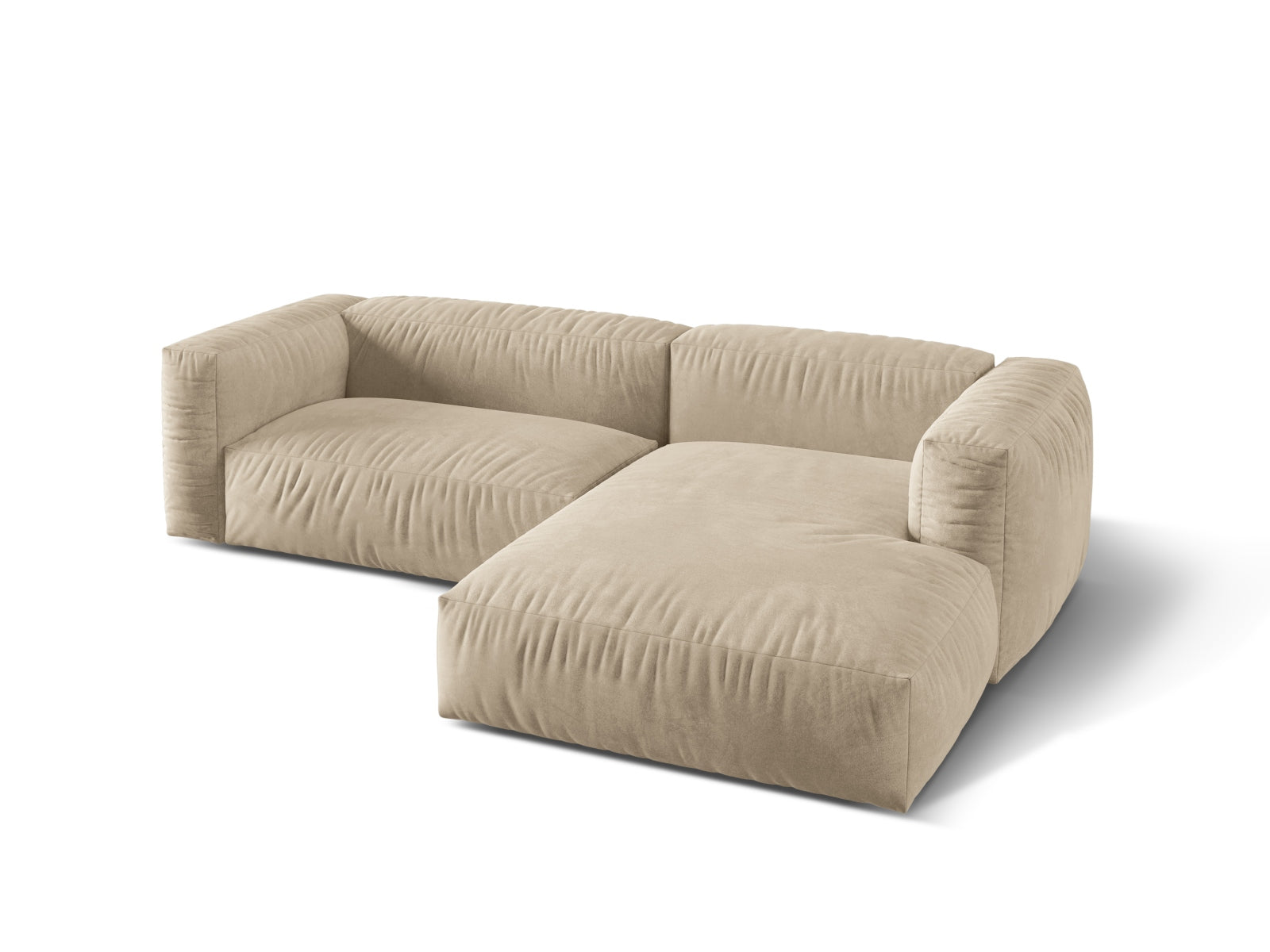 Martina Modulares Ecksofa rechts 2 Sitzer in Light Beige präsentiert im Onlineshop von KAQTU Design AG. Ecksofa rechts ist von Micadoni