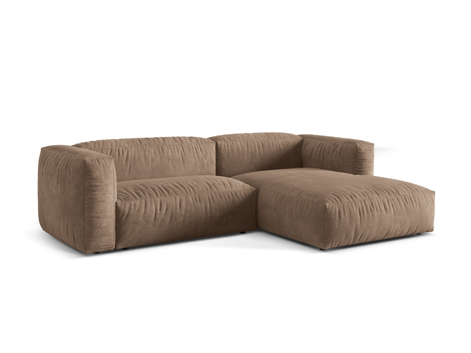 Martina Modulares Ecksofa rechts 2 Sitzer in Dark Beige präsentiert im Onlineshop von KAQTU Design AG. Ecksofa rechts ist von Micadoni