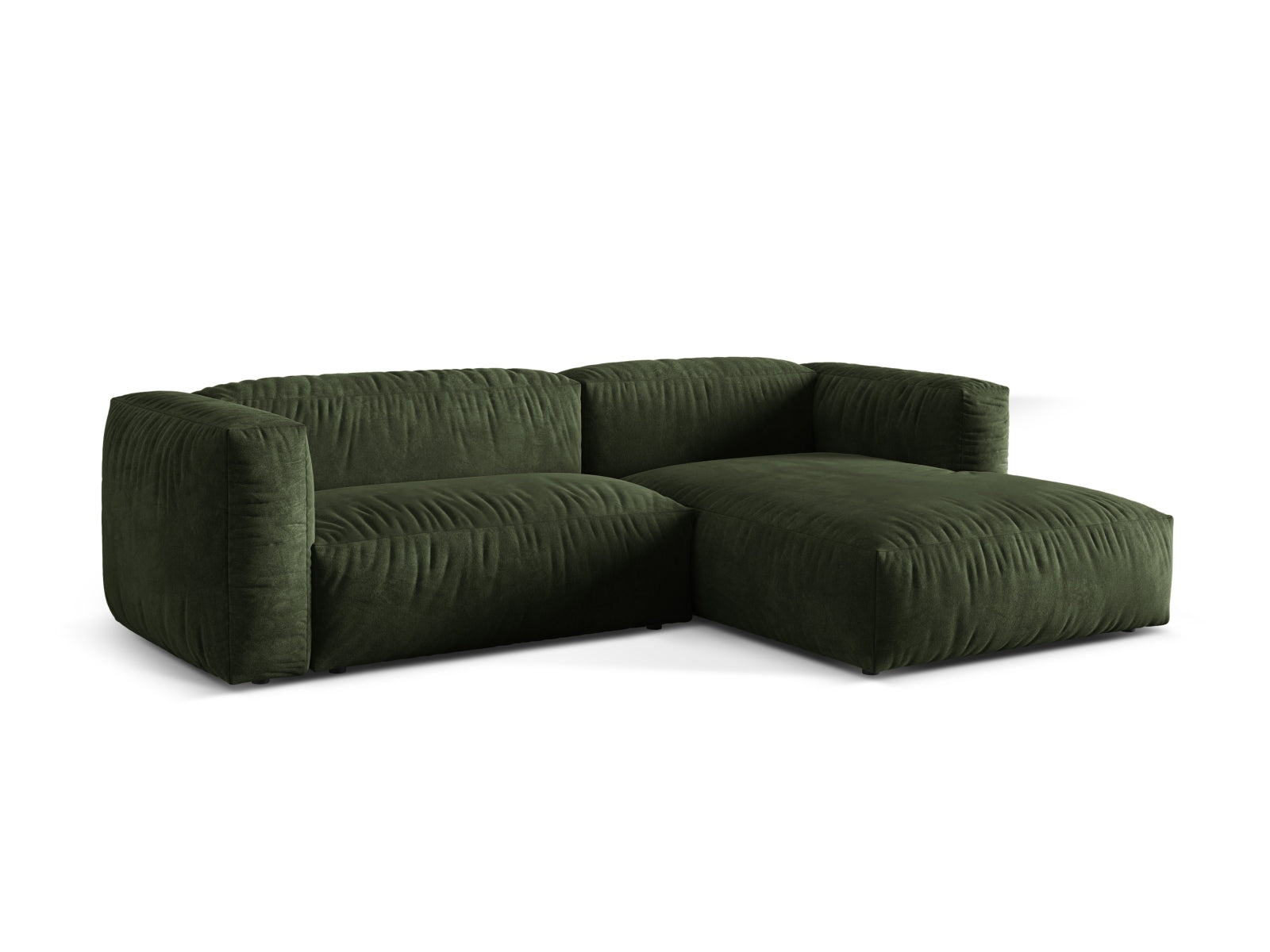 Martina Modulares Ecksofa rechts 2 Sitzer in Green präsentiert im Onlineshop von KAQTU Design AG. Ecksofa rechts ist von Micadoni