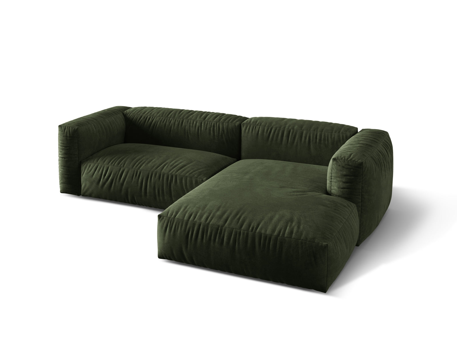 Martina Modulares Ecksofa rechts 2 Sitzer in Green präsentiert im Onlineshop von KAQTU Design AG. Ecksofa rechts ist von Micadoni