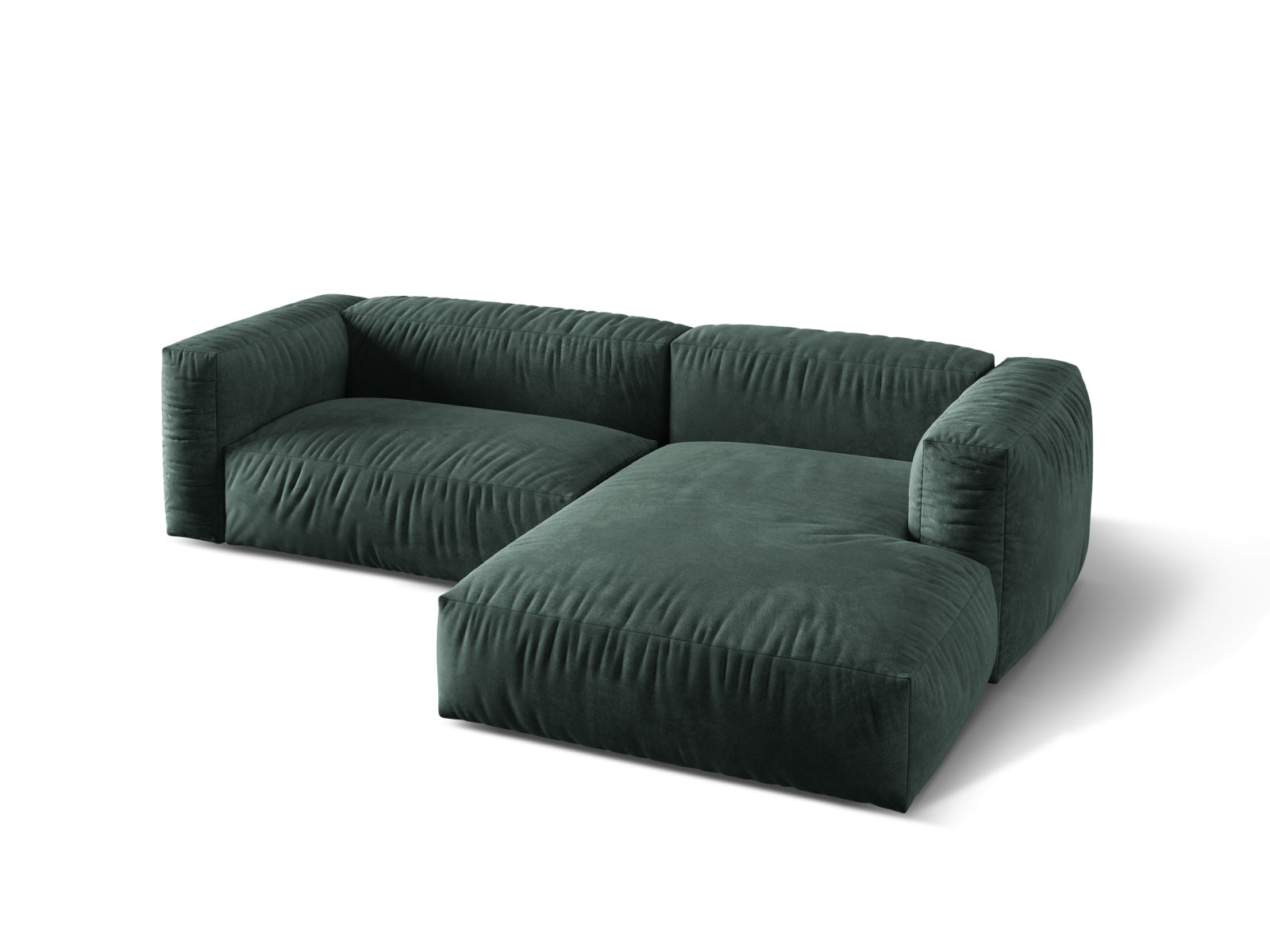 Martina Modulares Ecksofa rechts 2 Sitzer in Petrol präsentiert im Onlineshop von KAQTU Design AG. Ecksofa rechts ist von Micadoni