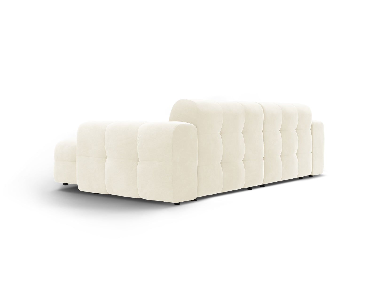 Kendal Velour Ecksofa rechts 4 Sitzer in Ivory präsentiert im Onlineshop von KAQTU Design AG. Ecksofa rechts ist von Micadoni
