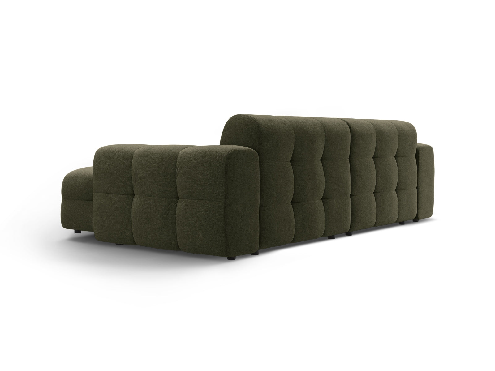 Elegantes Kendal Ecksofa rechts, 4-Sitzer in Amazon Green-Ottawa, ideal für komfortable und stilvolle Wohnräume von Micadoni.