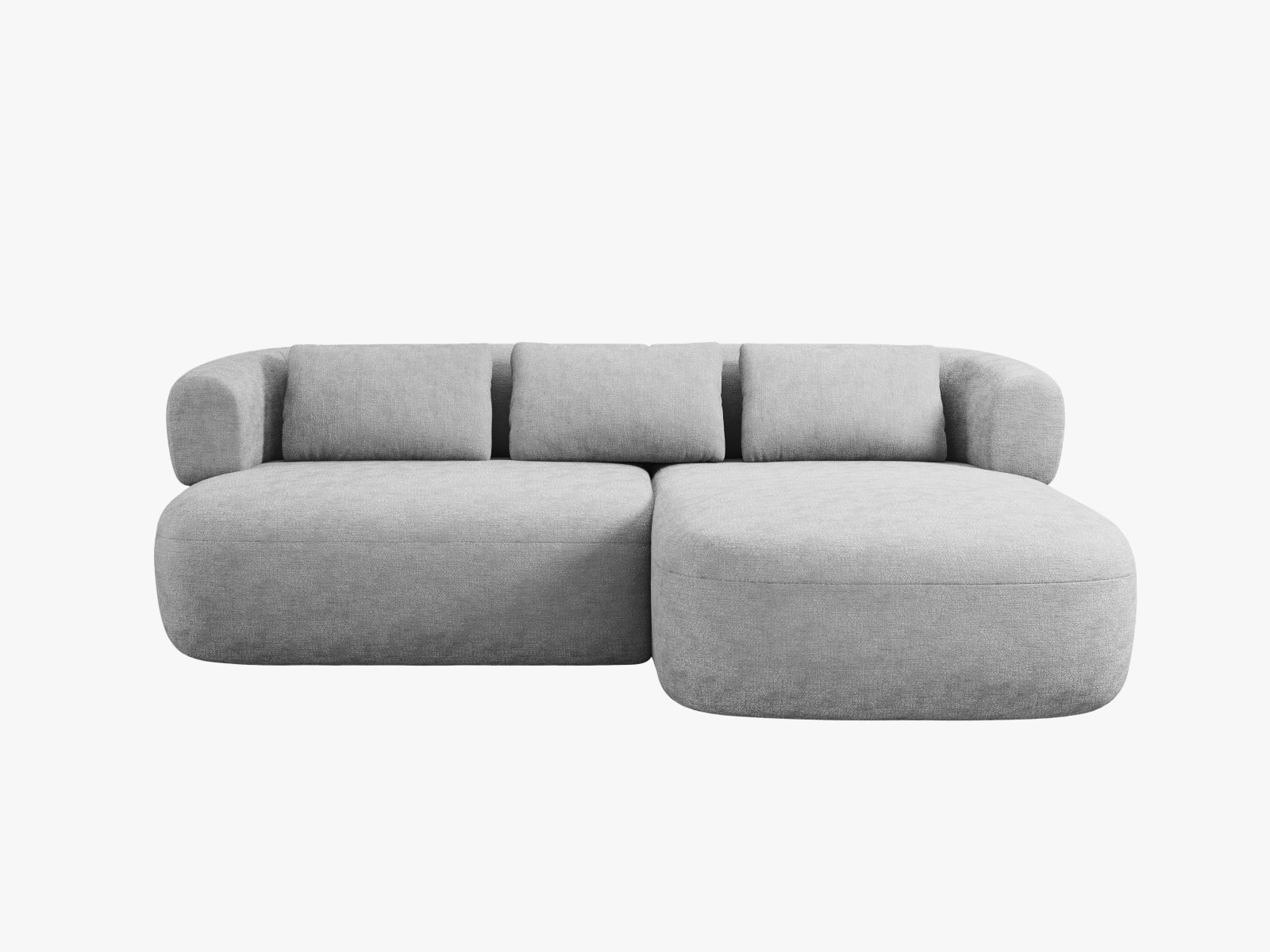 Jenny Ecksofa rechts 5 Sitzer in Silver präsentiert im Onlineshop von KAQTU Design AG. Ecksofa rechts ist von Micadoni