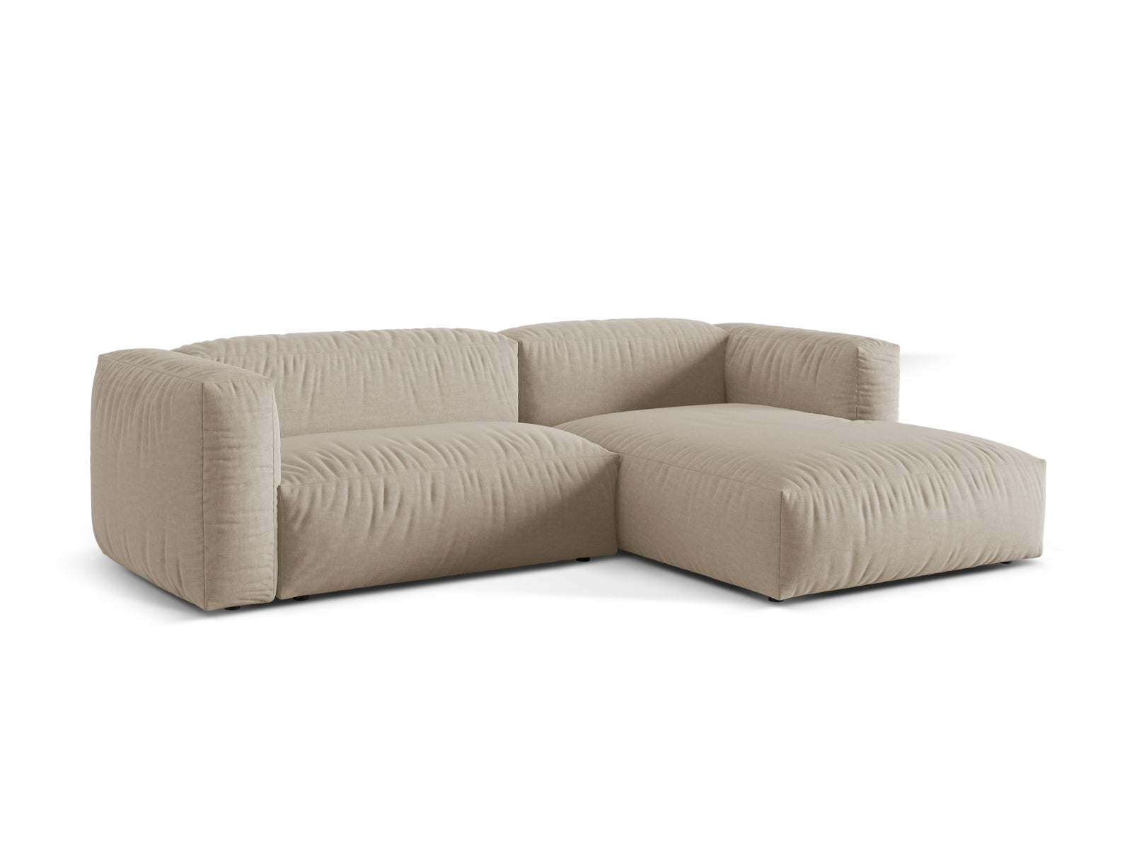 Martina Modulares Ecksofa rechts 2 Sitzer in Light Beige präsentiert im Onlineshop von KAQTU Design AG. Ecksofa rechts ist von Micadoni