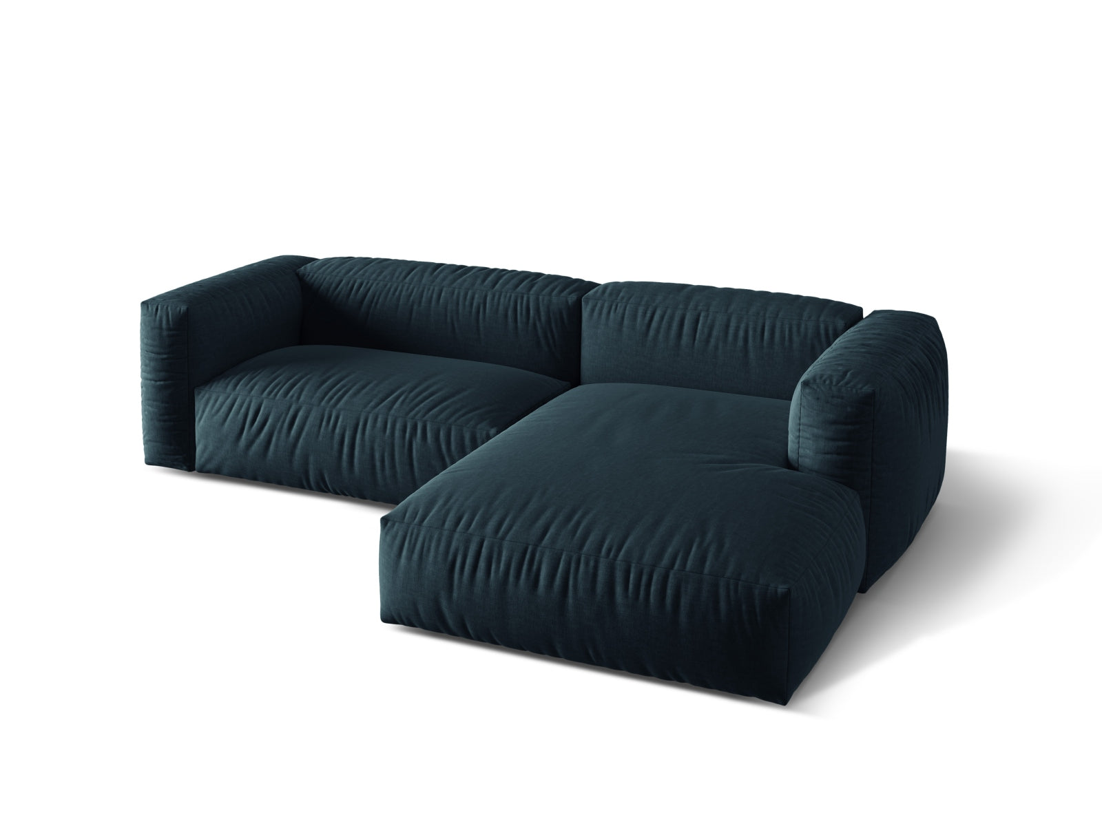 Martina Modulares Ecksofa rechts 2 Sitzer in Blue Jeans präsentiert im Onlineshop von KAQTU Design AG. Ecksofa rechts ist von Micadoni
