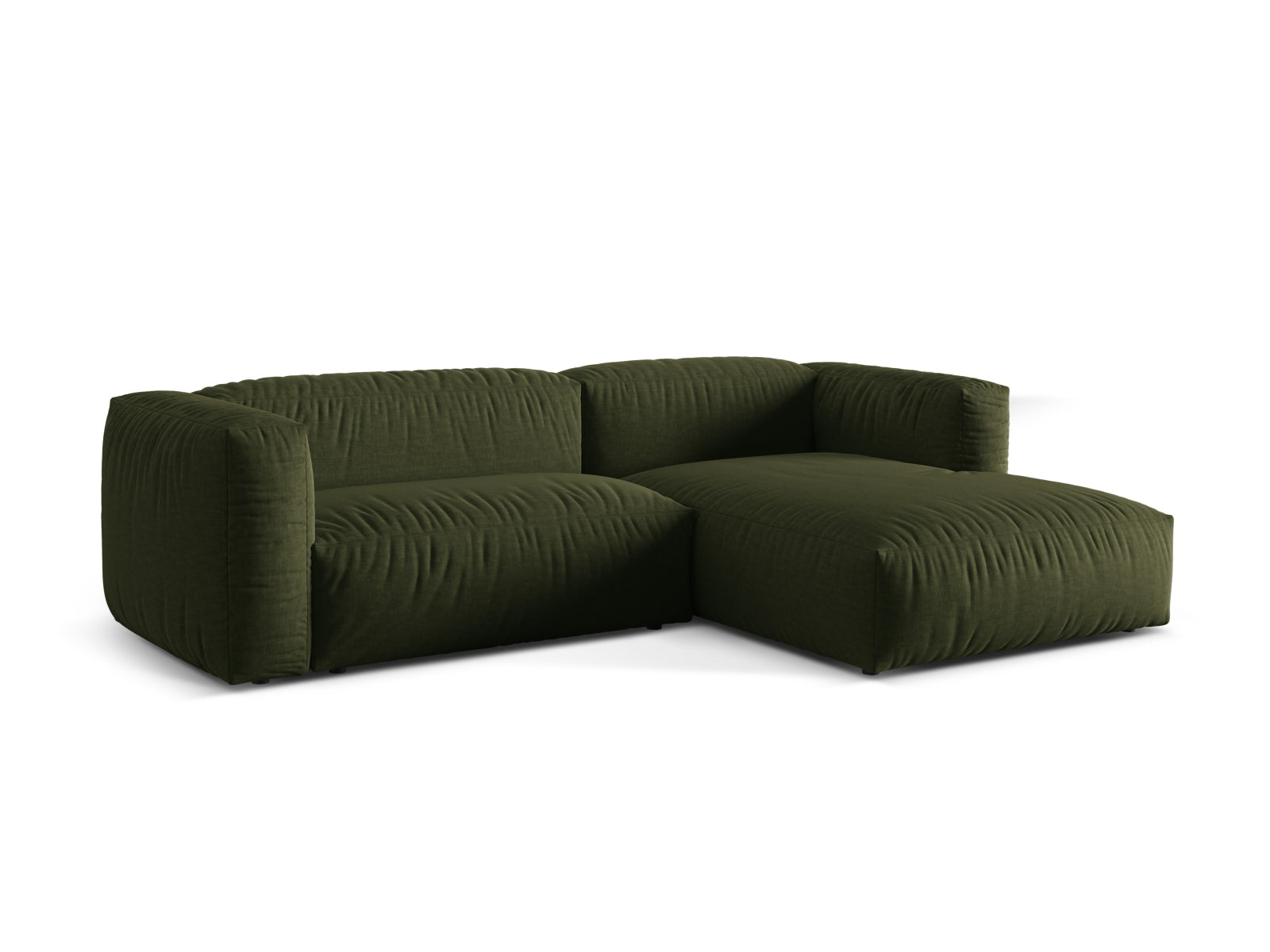 Martina Modulares Ecksofa rechts 2 Sitzer in Green präsentiert im Onlineshop von KAQTU Design AG. Ecksofa rechts ist von Micadoni