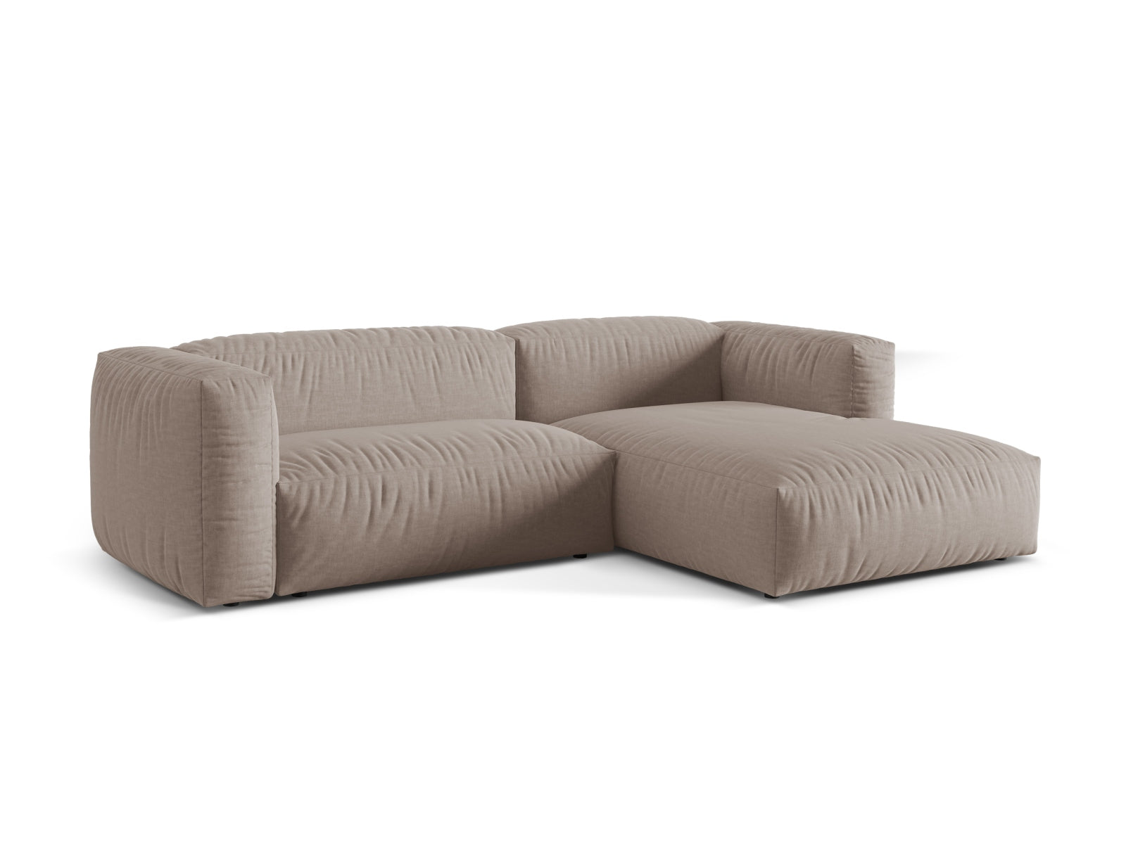 Martina Modulares Ecksofa rechts 2 Sitzer in Dark Beige präsentiert im Onlineshop von KAQTU Design AG. Ecksofa rechts ist von Micadoni