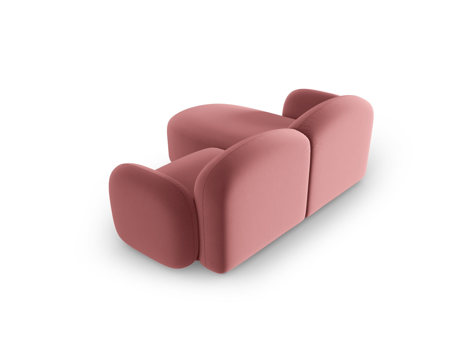 Blair Velour Ecksofa rechts 3 Sitzer in Flamingo präsentiert im Onlineshop von KAQTU Design AG. Ecksofa rechts ist von Micadoni