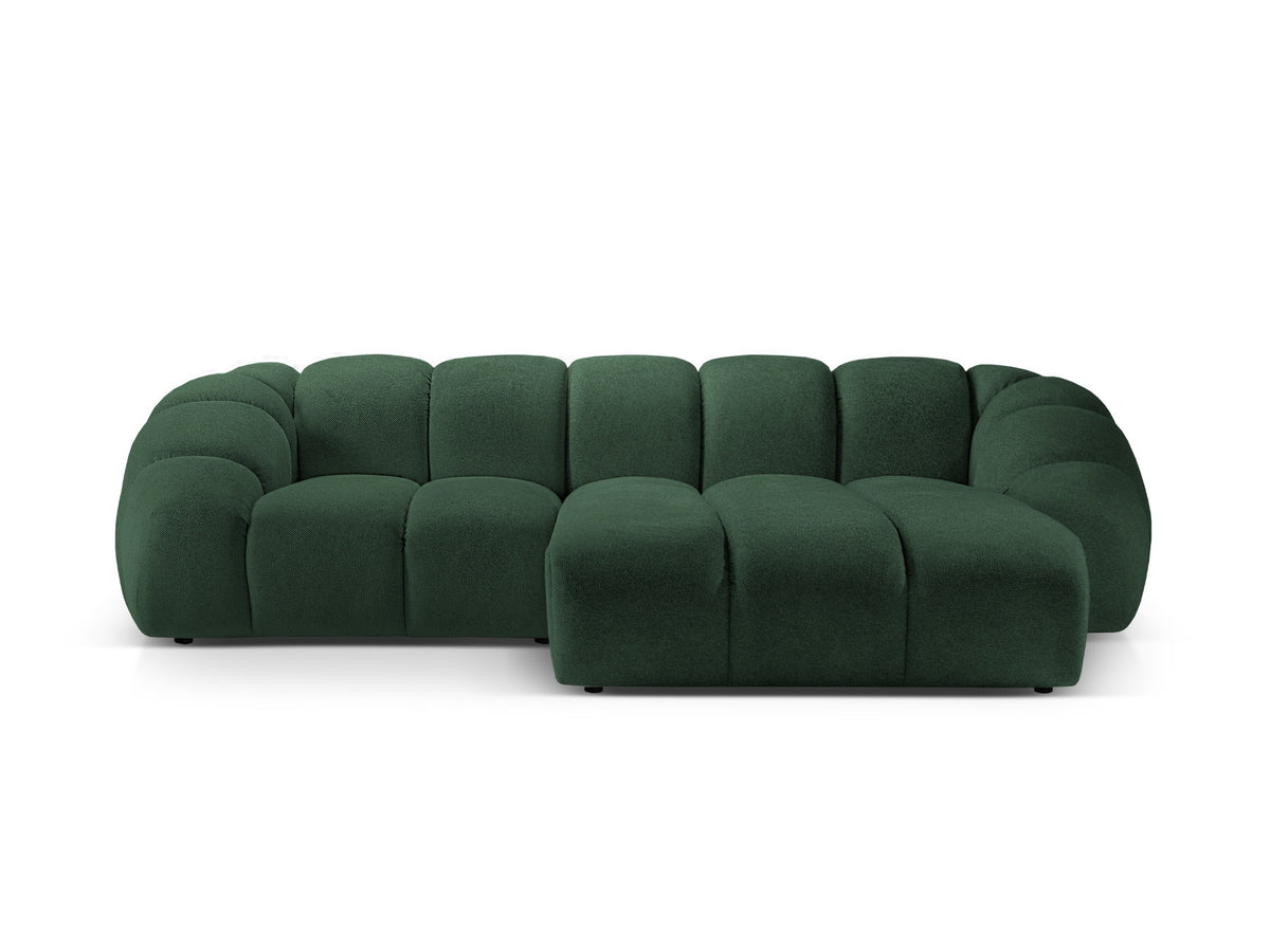 Diana Ecksofa rechts 3 Sitzer in Green-Bubble präsentiert im Onlineshop von KAQTU Design AG. L-Sofa rechts ist von Micadoni