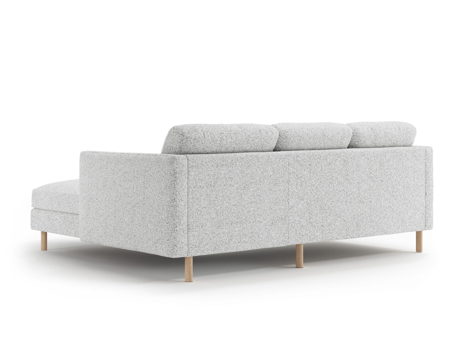 Modernes Eden Ecksofa rechts, 3-Sitzer in edlem Grau, ideal für stilvolle Wohnräume und entspannte Abende, erhältlich bei Micadoni.