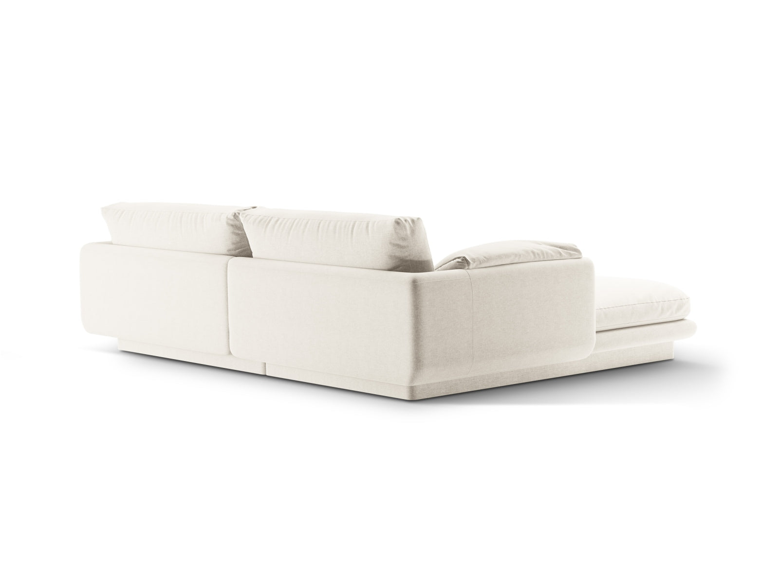 Modernes Torino Ecksofa rechts 3-Sitzer in Ivory-Wind, perfekt für gemütliche Wohnzimmer und stilvolle Einrichtung, erhältlich bei KAQTU.
