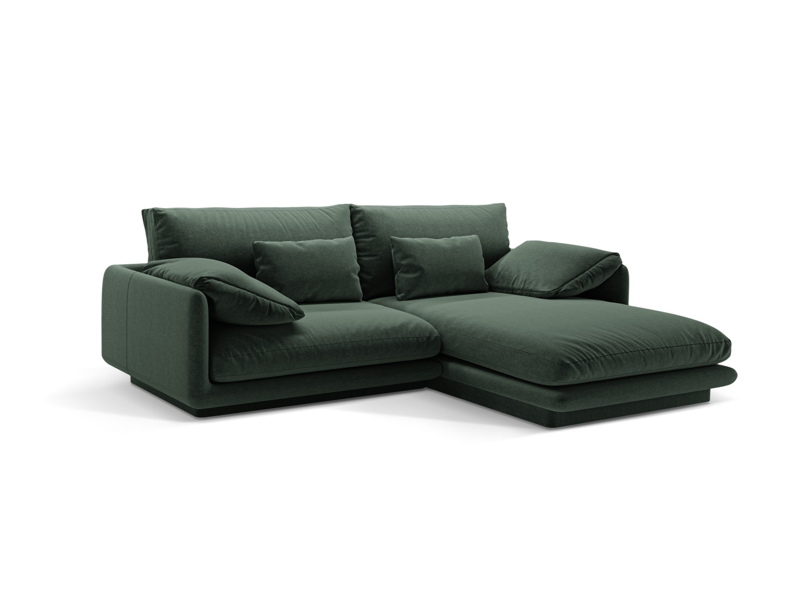 Elegantes Torino Ecksofa in Moss Green, 3-Sitzer, rechtsseitig, stilvolles Design von Micadoni für modernen Wohnraum.