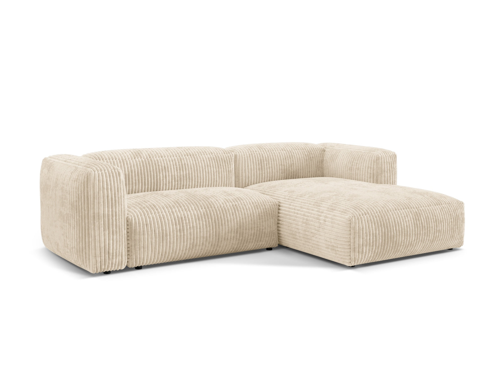Martina Modulares Ecksofa rechts 2 Sitzer in Light Beige präsentiert im Onlineshop von KAQTU Design AG. Ecksofa rechts ist von Micadoni