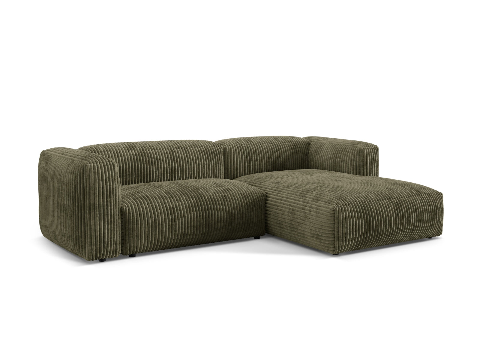 Martina Modulares Ecksofa rechts 2 Sitzer in Moss Green präsentiert im Onlineshop von KAQTU Design AG. Ecksofa rechts ist von Micadoni