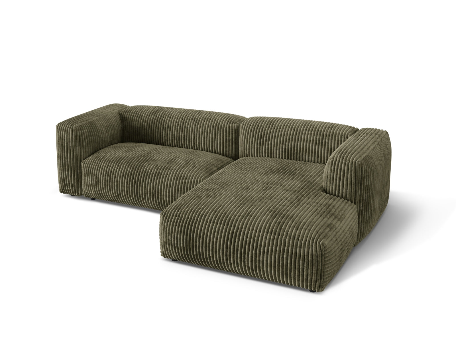 Martina Modulares Ecksofa rechts 2 Sitzer in Moss Green präsentiert im Onlineshop von KAQTU Design AG. Ecksofa rechts ist von Micadoni