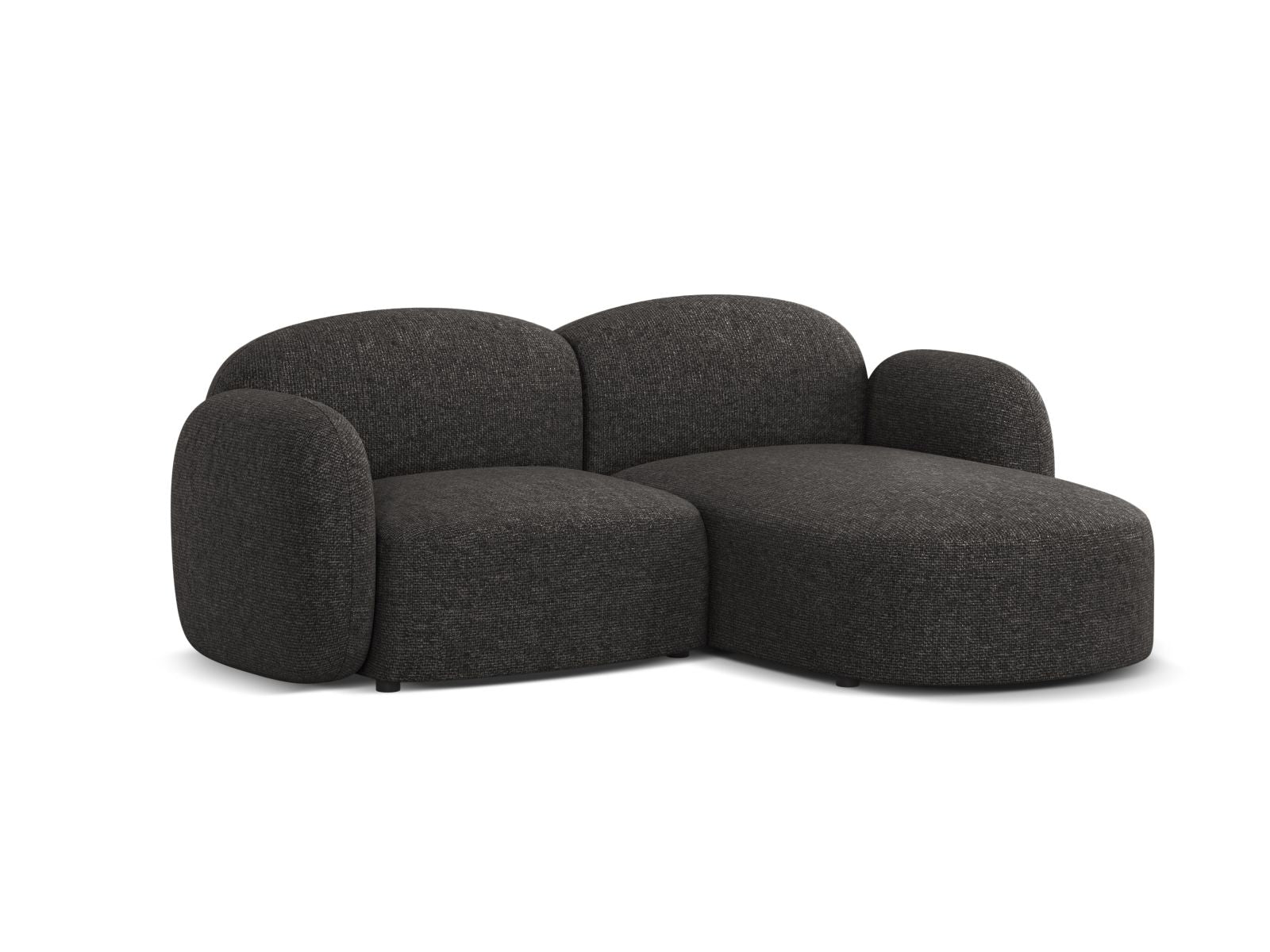 Modernes 3-Sitzer Ecksofa rechts Blair in stilvollem Anthrazit, ideal für gemütliche Wohnräume. Hochwertige Verarbeitung von Micadoni.