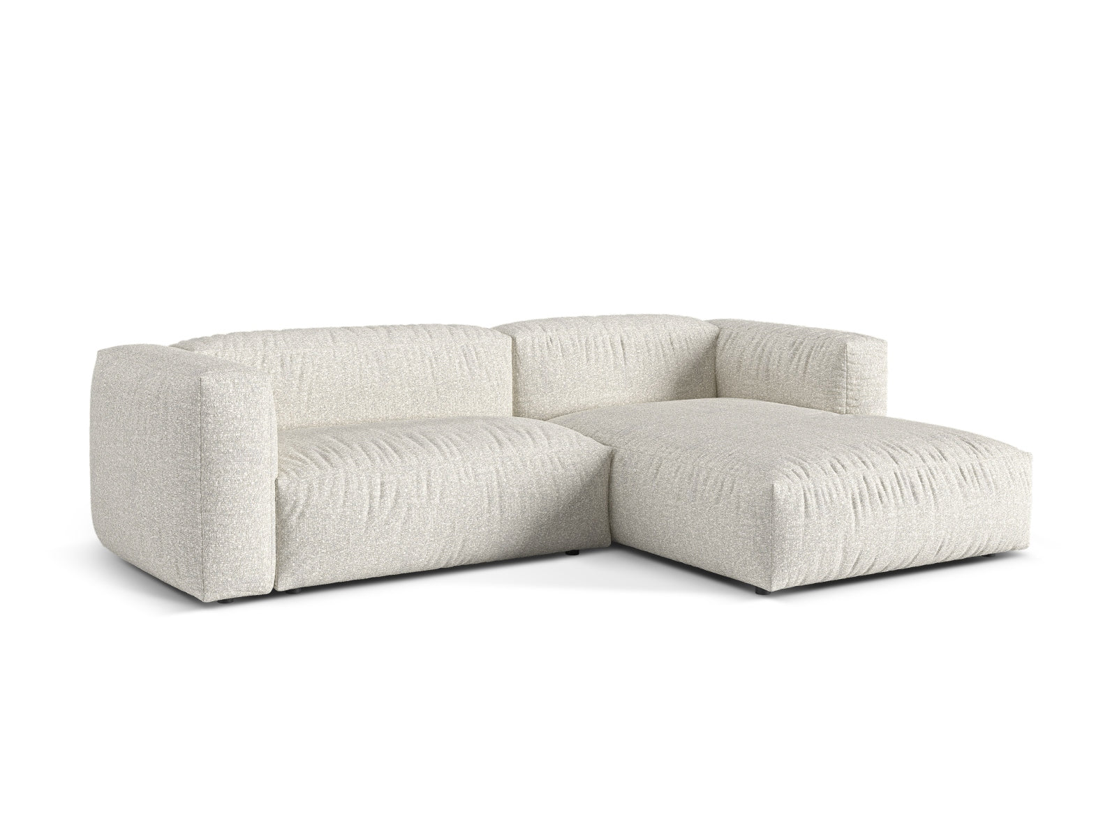 2-Sitzer Modular Rechter Ecksofa XL Martina in Grey Beige Melange-Monet präsentiert im Onlineshop von KAQTU Design AG. Ecksofa rechts ist von Micadoni