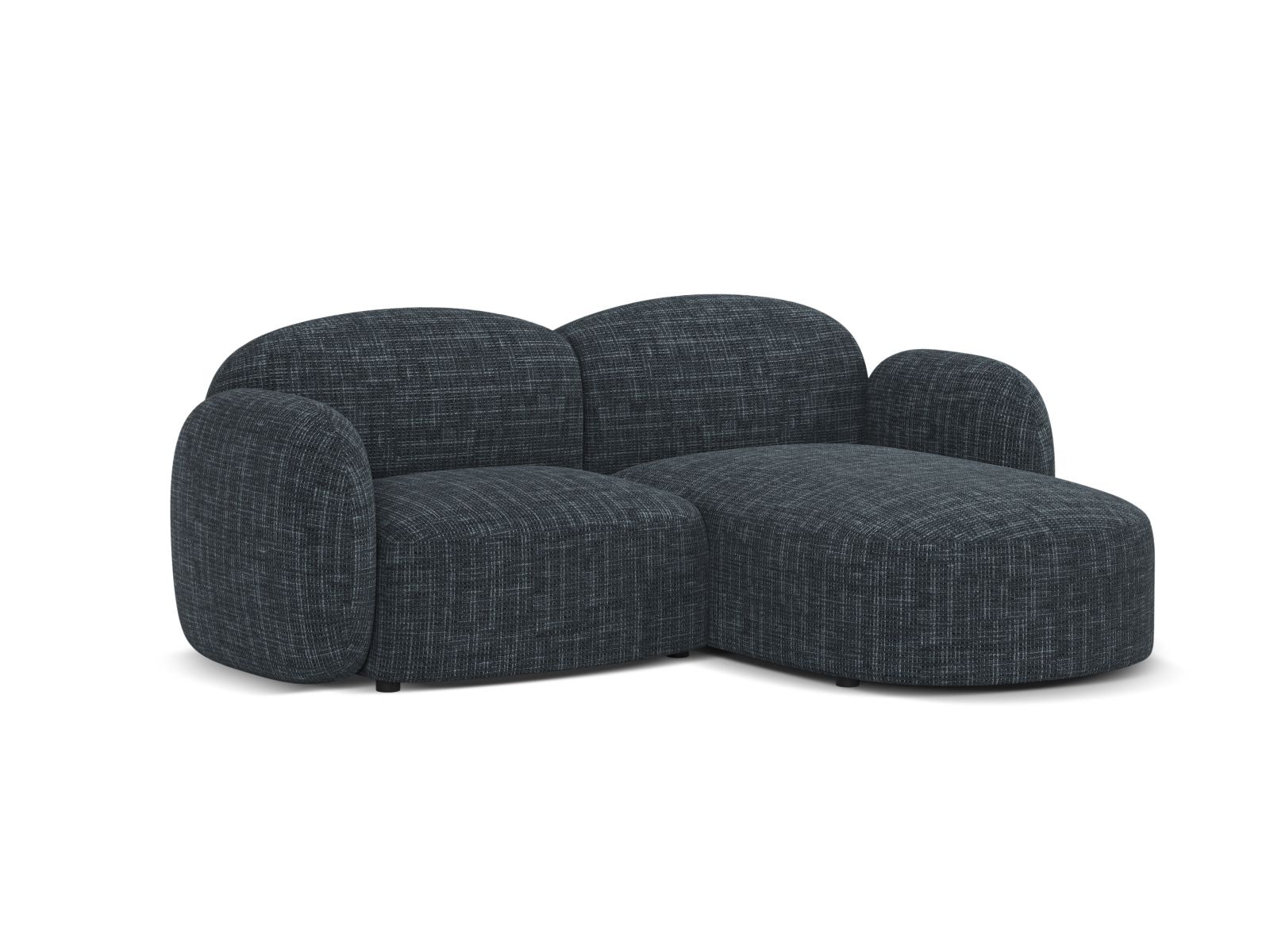 Elegantes 3-Sitzer Ecksofa rechts Blair in stilvollem Navy Blue, ideal für moderne Wohnräume und gemütliche Abende.