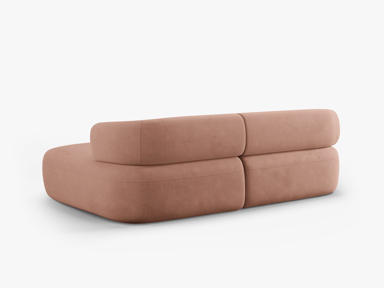 Jenny Velour Ecksofa rechts 5 Sitzer in Pink präsentiert im Onlineshop von KAQTU Design AG. Ecksofa rechts ist von Micadoni
