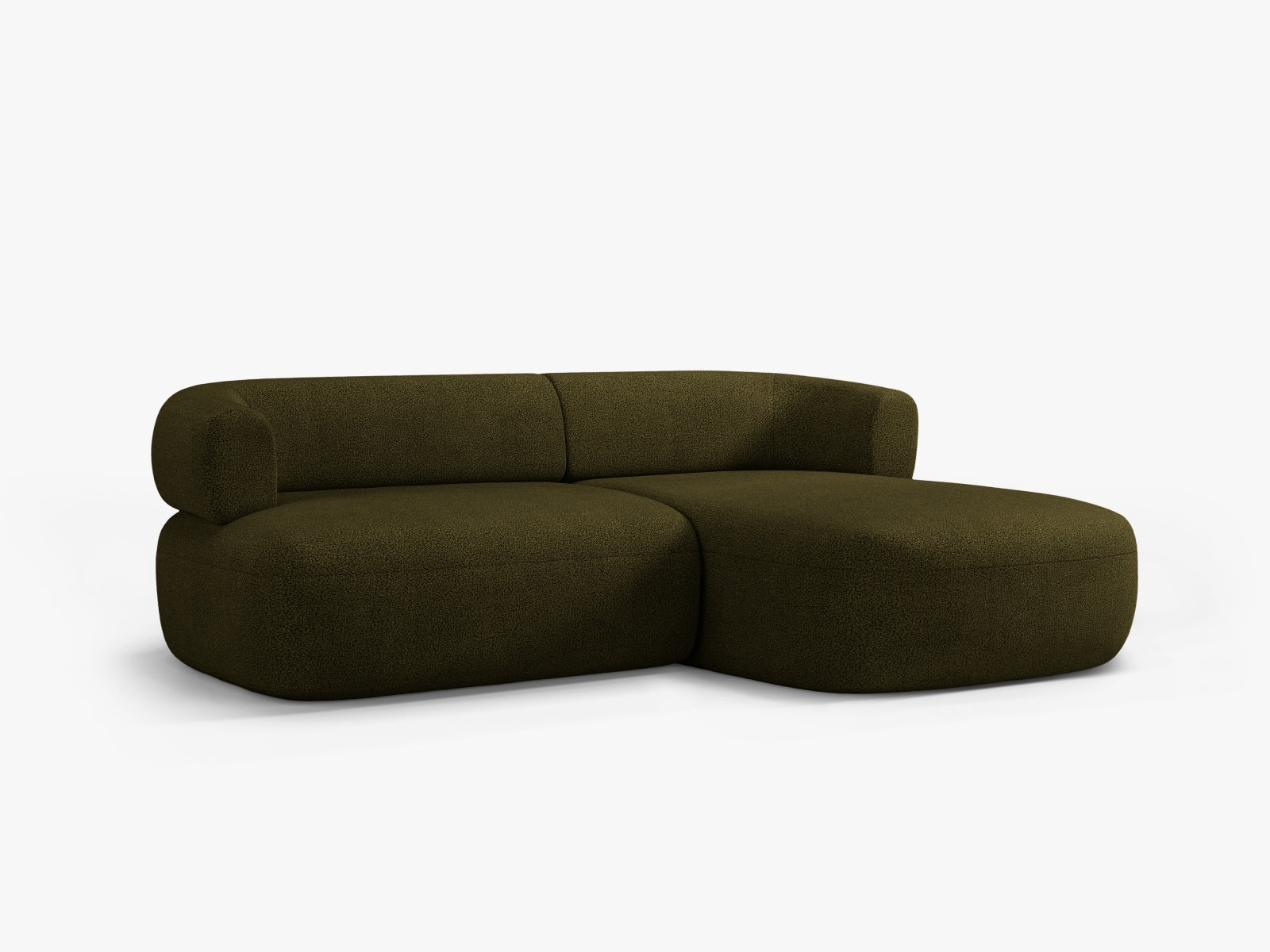 Jenny Boucle Ecksofa rechts 5 Sitzer in Green präsentiert im Onlineshop von KAQTU Design AG. Ecksofa rechts ist von Micadoni