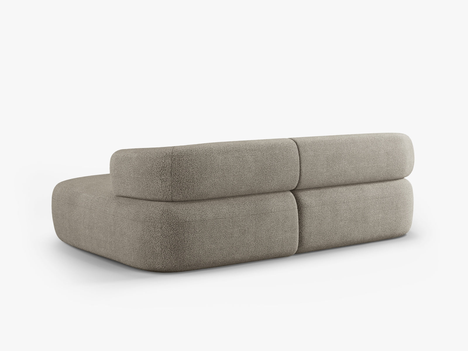 Jenny Boucle Ecksofa rechts 5 Sitzer in Light Grey präsentiert im Onlineshop von KAQTU Design AG. Ecksofa rechts ist von Micadoni
