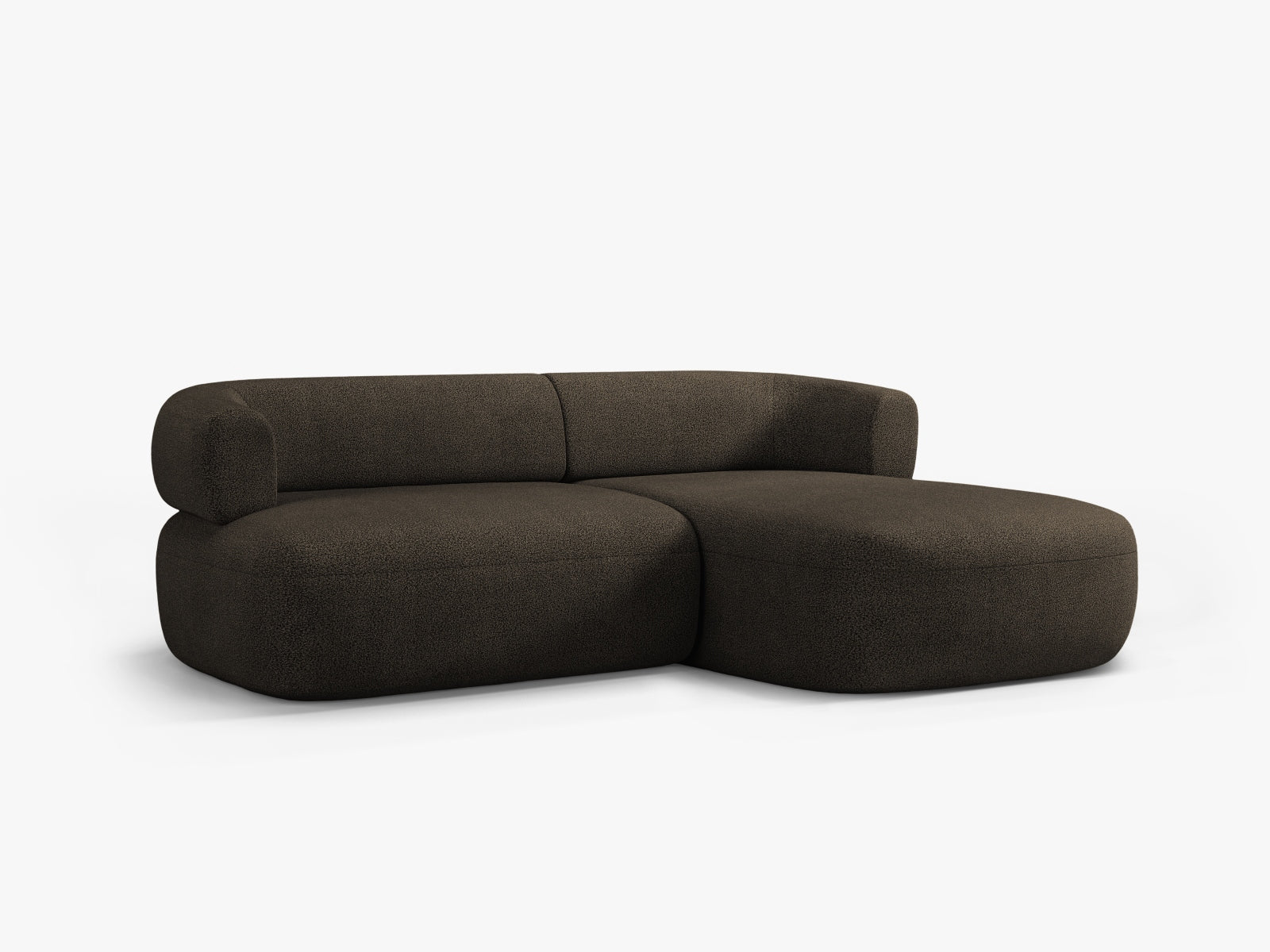 Jenny Boucle Ecksofa rechts 5 Sitzer in Grey Brown präsentiert im Onlineshop von KAQTU Design AG. Ecksofa rechts ist von Micadoni