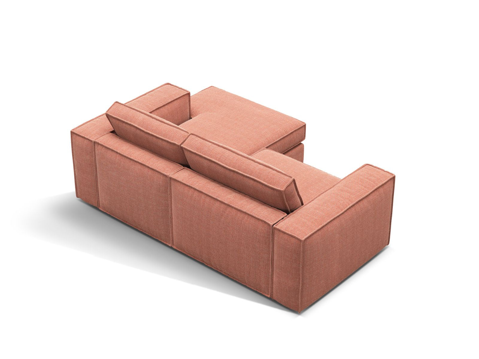 Stylisches 2-Sitzer Ecksofa rechts Pola von Micadoni, perfekt für gemütliche Ecken, vereint modernes Design mit hohem Sitzkomfort.