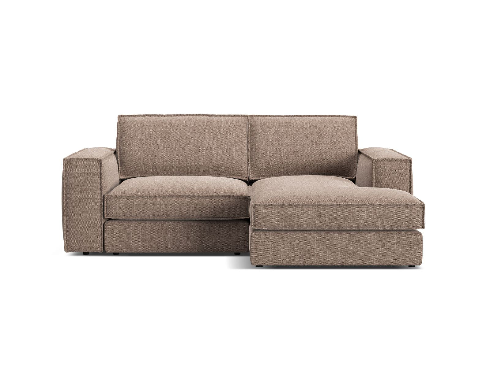 2-Sitzer Ecksofa rechts Pola in Light Brown-Babel präsentiert im Onlineshop von KAQTU Design AG. Ecksofa rechts ist von Micadoni