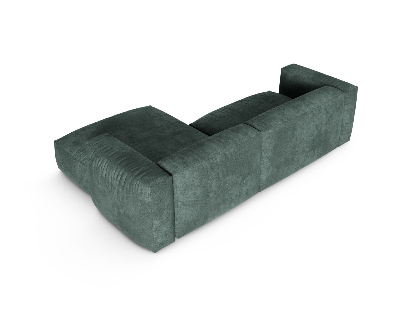 Elegantes 2-Sitzer XL Ecksofa rechts Martina in trendigem Petrol-Vogue, perfekt für gemütliche Abende und modernes Wohndesign.