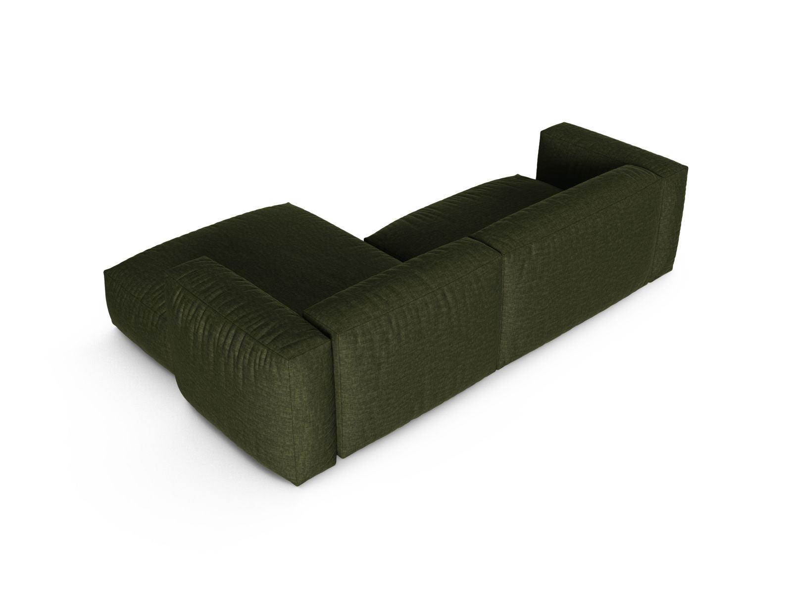 Stylisches XL 2-Sitzer Ecksofa Martina in trendigem Green-Boston, perfekt für entspannte Momente und modernes Wohndesign.