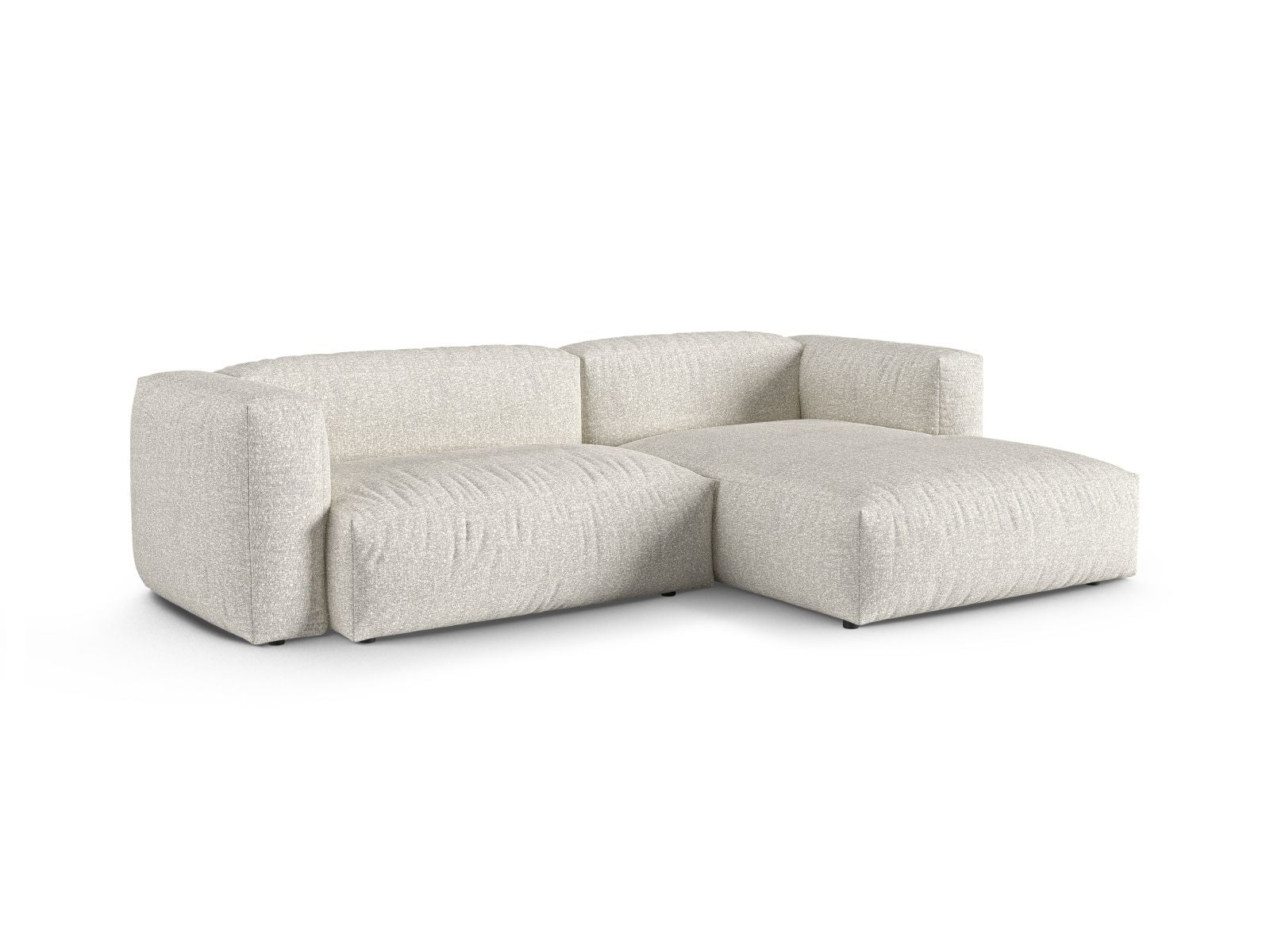 2-Sitzer Modular Rechter Ecksofa XL Martina in Grey Beige Melange-Monet präsentiert im Onlineshop von KAQTU Design AG. Ecksofa rechts ist von Micadoni