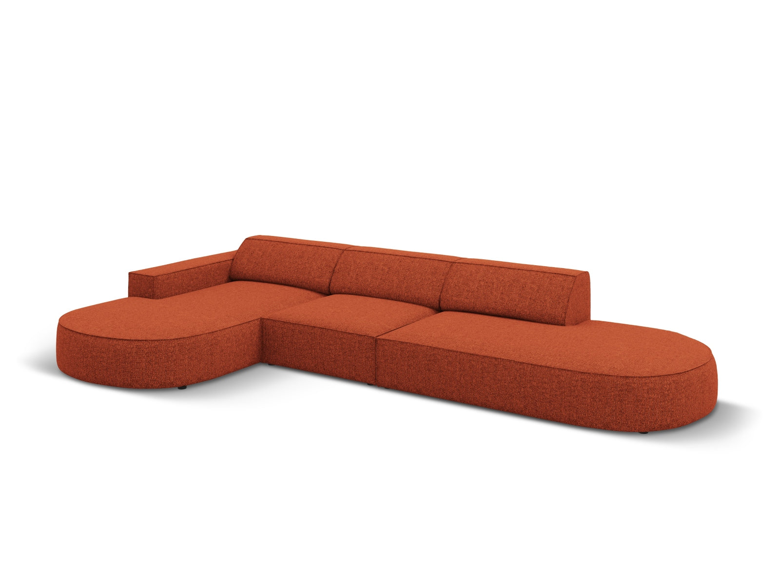 Jodie Modulares Ecksofa links 4 Sitzer in Terracotta präsentiert im Onlineshop von KAQTU Design AG. Ecksofa links ist von Micadoni
