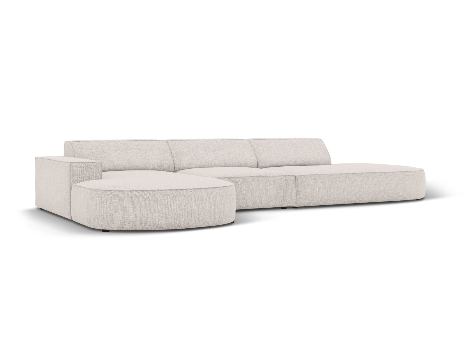 Jodie Modulares Ecksofa links 4 Sitzer in Light Grey präsentiert im Onlineshop von KAQTU Design AG. Ecksofa links ist von Micadoni
